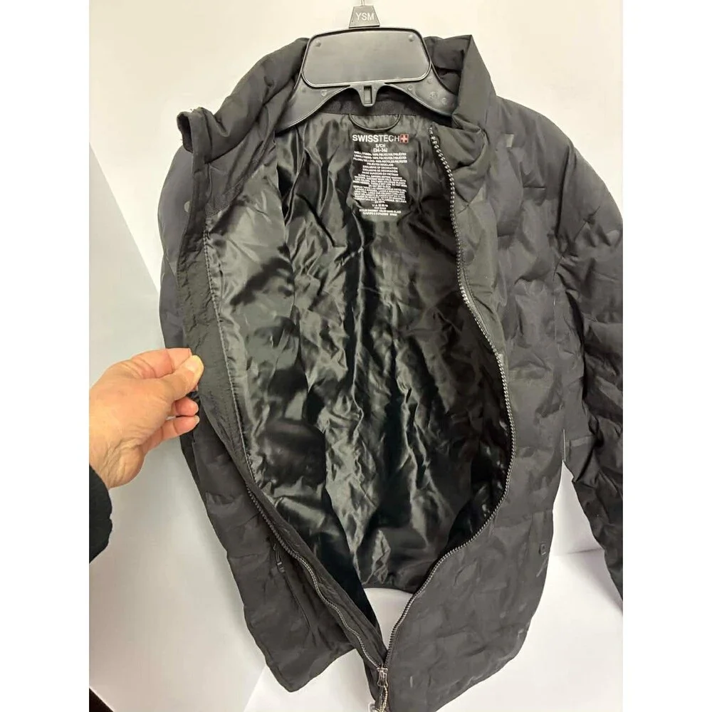 Swiss Tech Boys Winter Puffer Jacket Coat in Black NWT S/CH‎ (34-36)